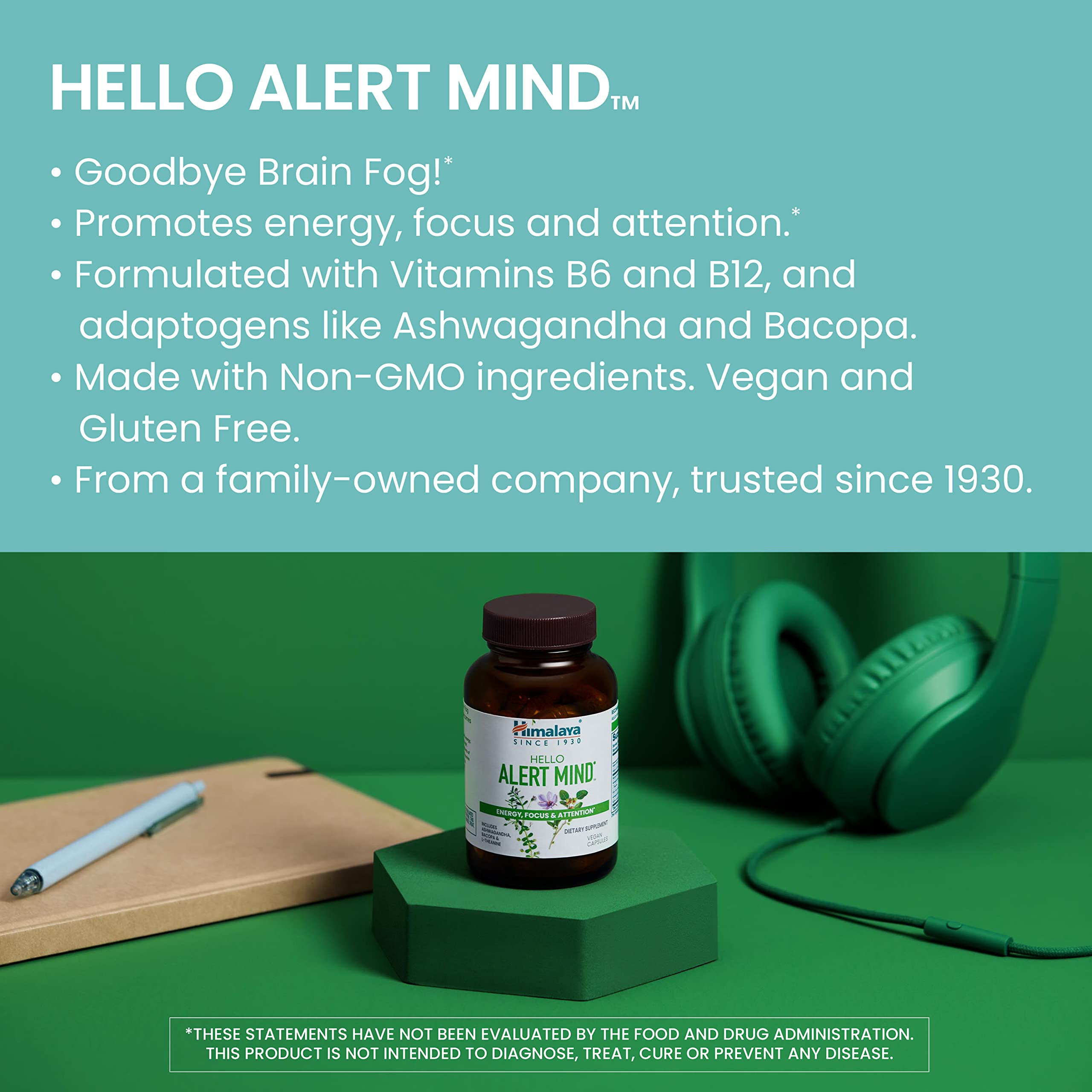 Himalaya Hello Alert Mind Brain Support Supplement ingredients list