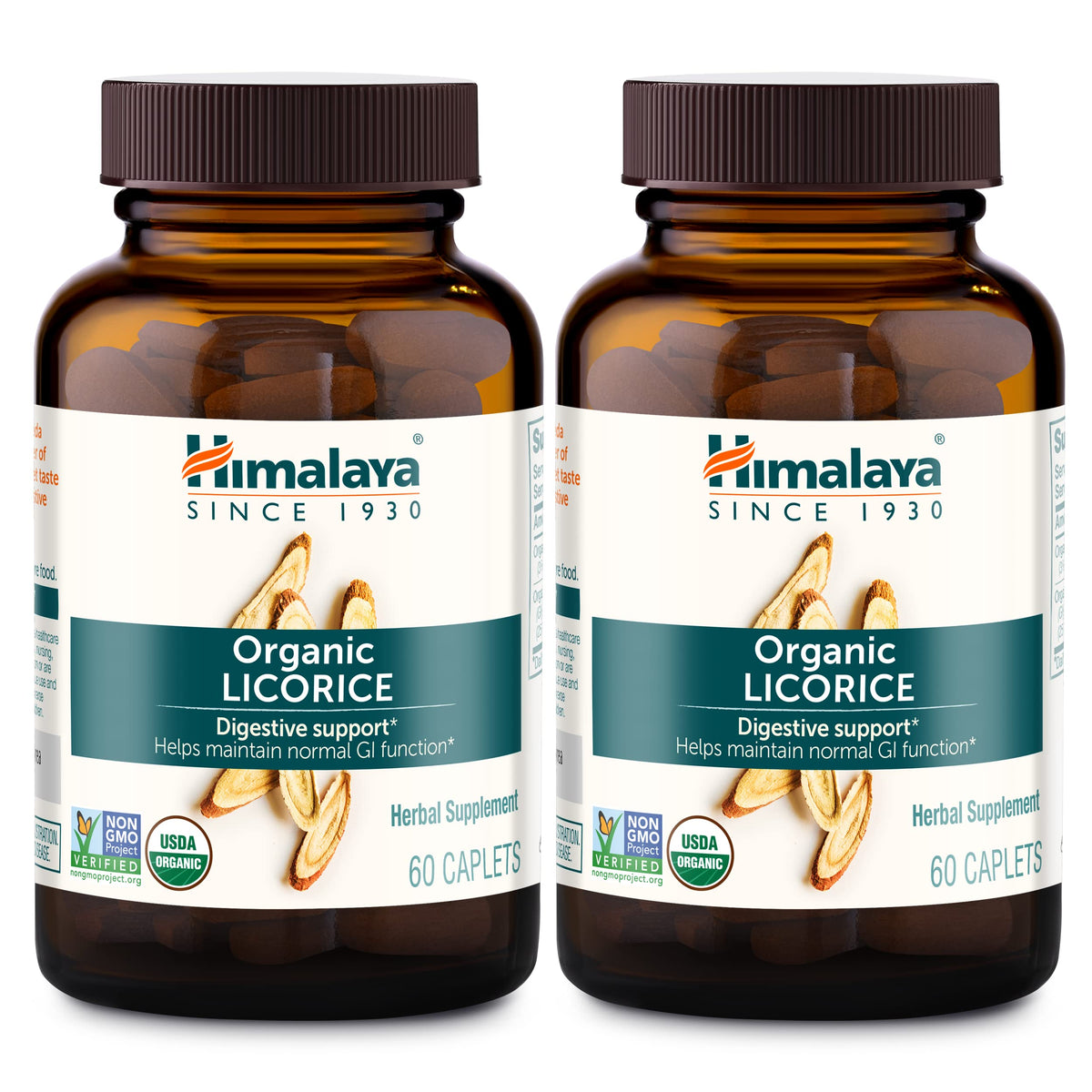 Himalaya Licorice Root Capsules front view with packaging
