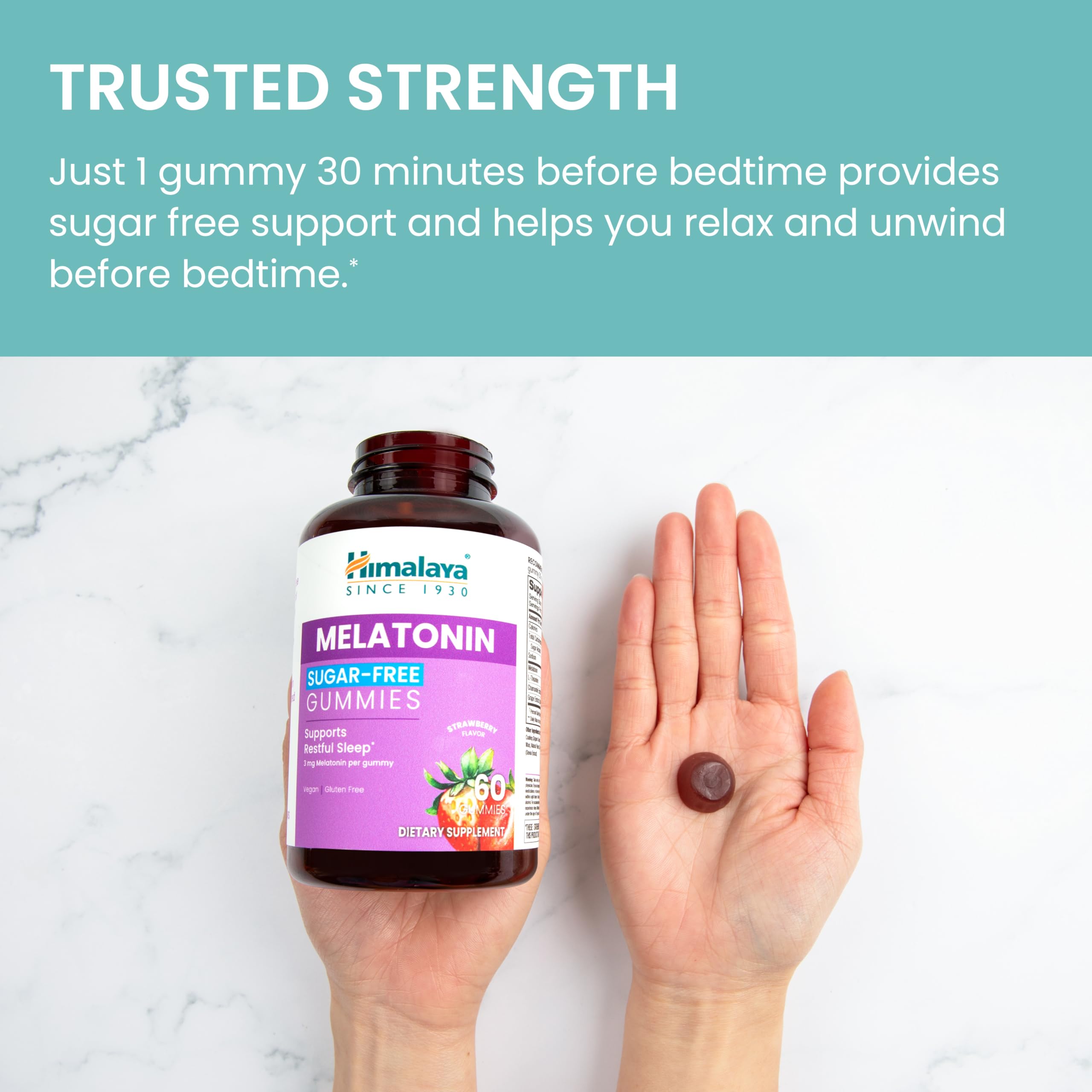 Himalaya Melatonin Gummies open pack with gummies visible