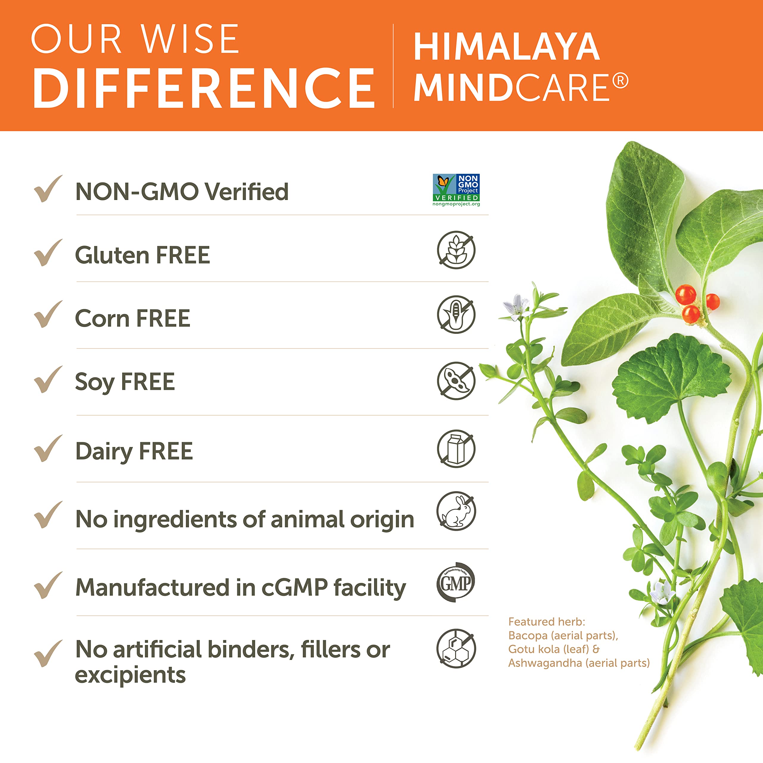 Himalaya MindCare Bacopa Monnieri supplement with Ayurvedic herbs