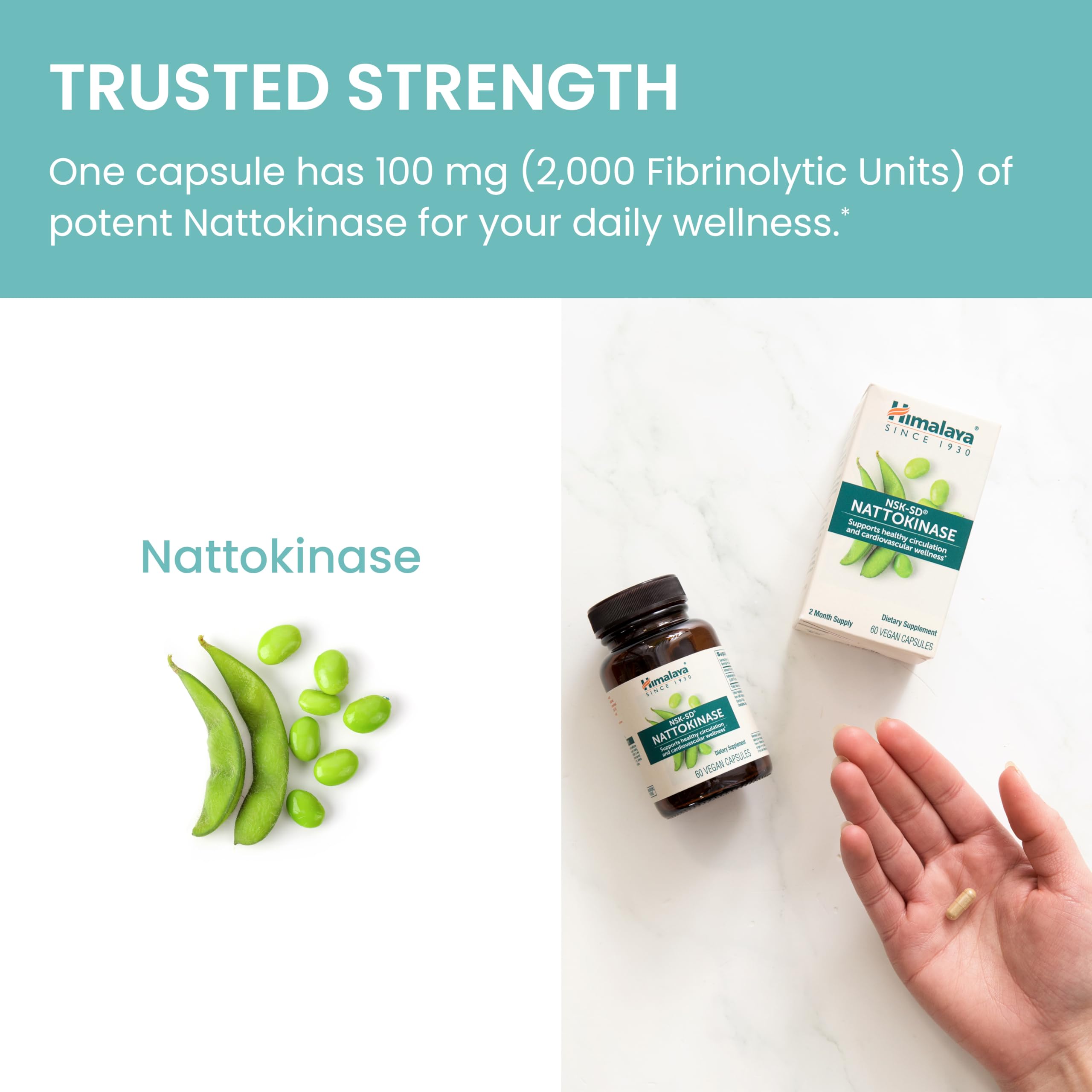 Himalaya NSK-SD Nattokinase 100mg Capsules ingredients list