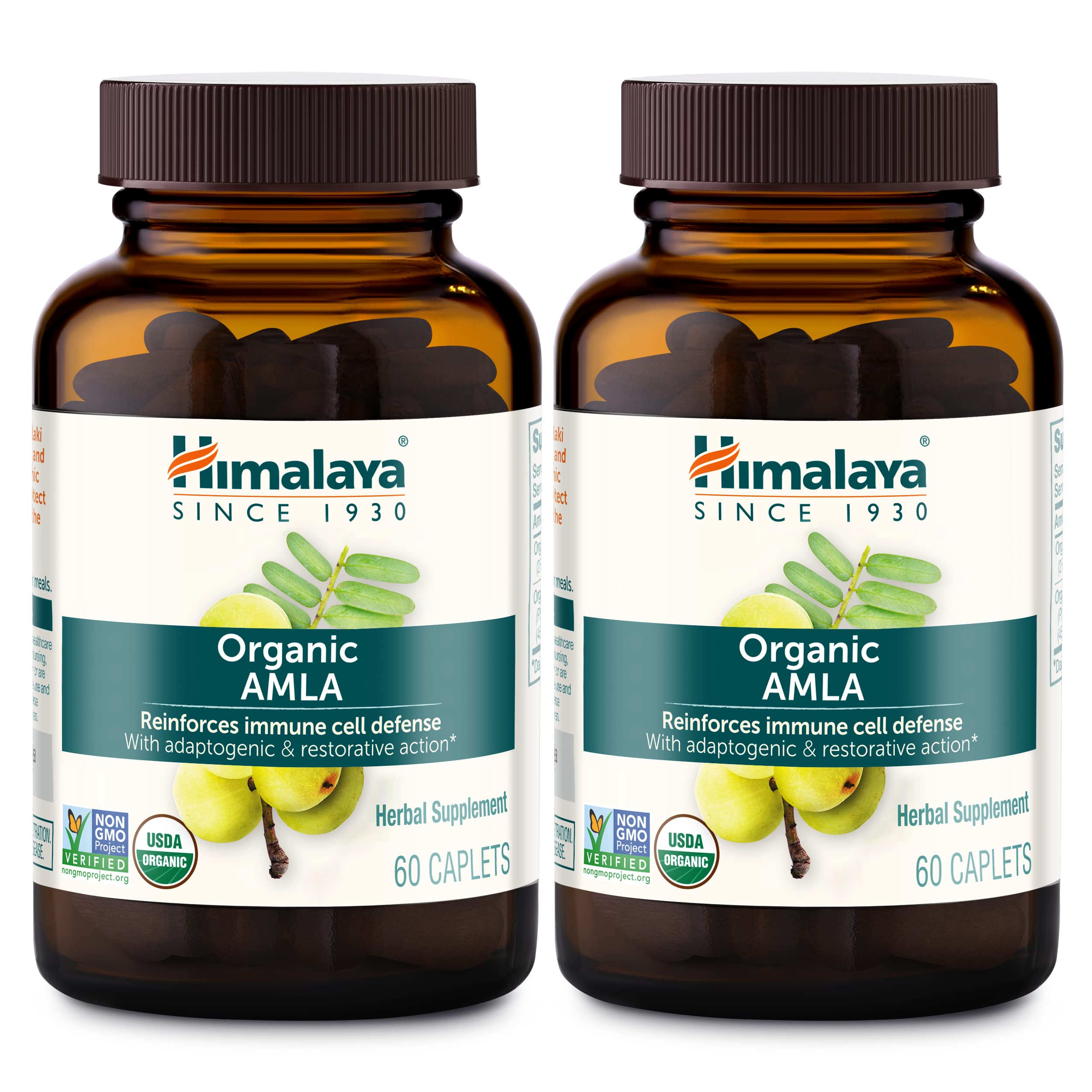 Himalaya Organic Amla caplet front view with packaging