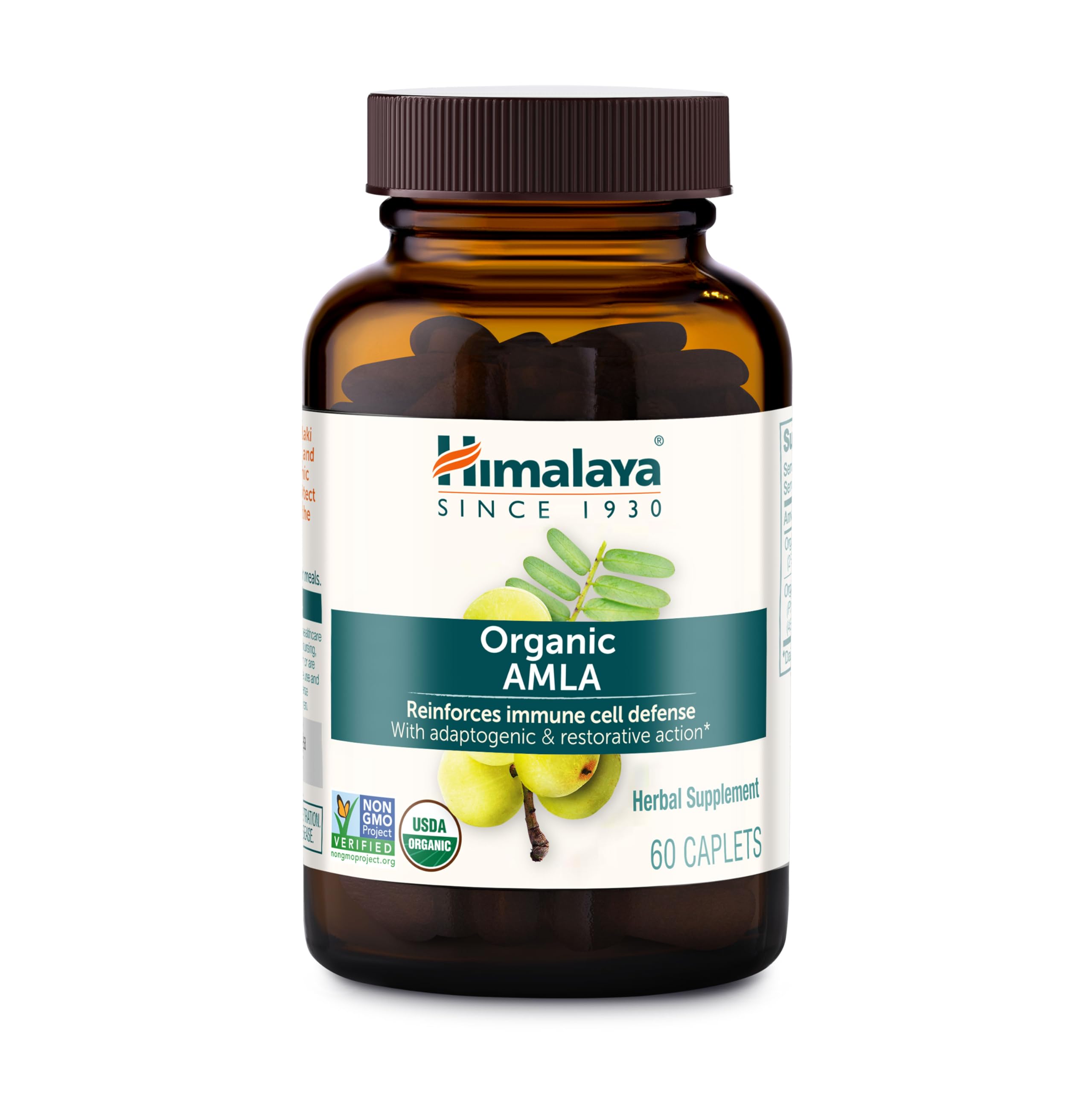 Himalaya Organic Amla supplement caplets front view