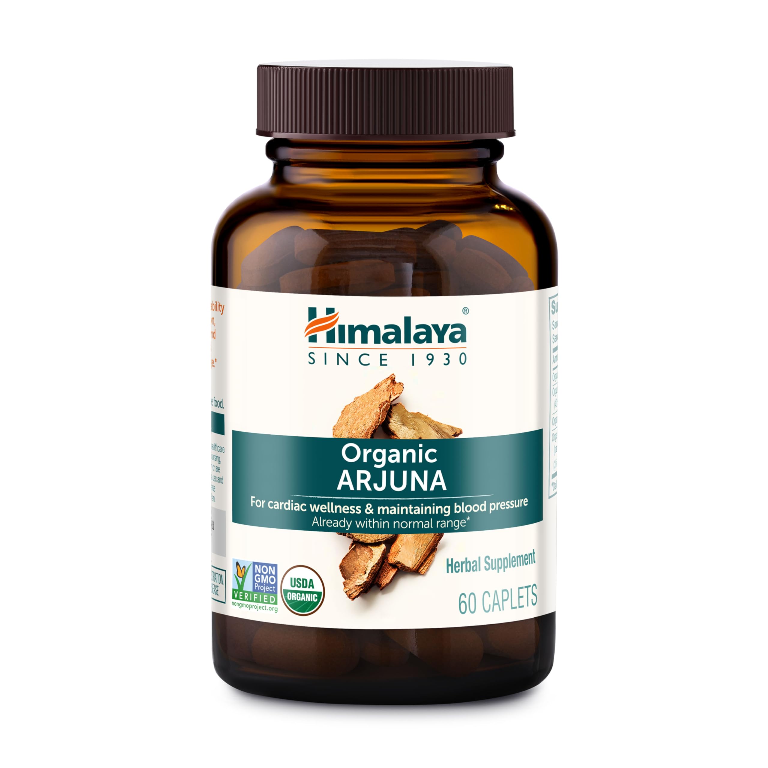 Himalaya Organic Arjuna supplement front view with packaging
