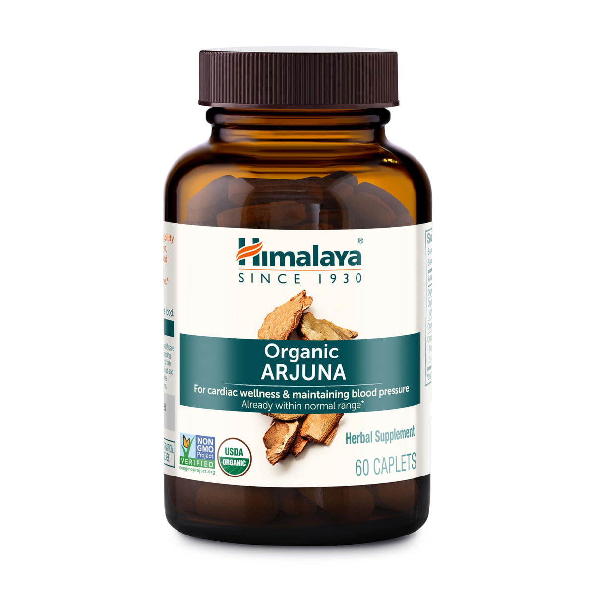 Himalaya Organic Arjuna supplement front view with packaging