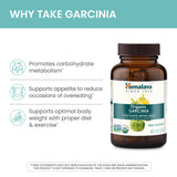 Himalaya Organic Garcinia Cambogia 600mg capsules on a wooden table