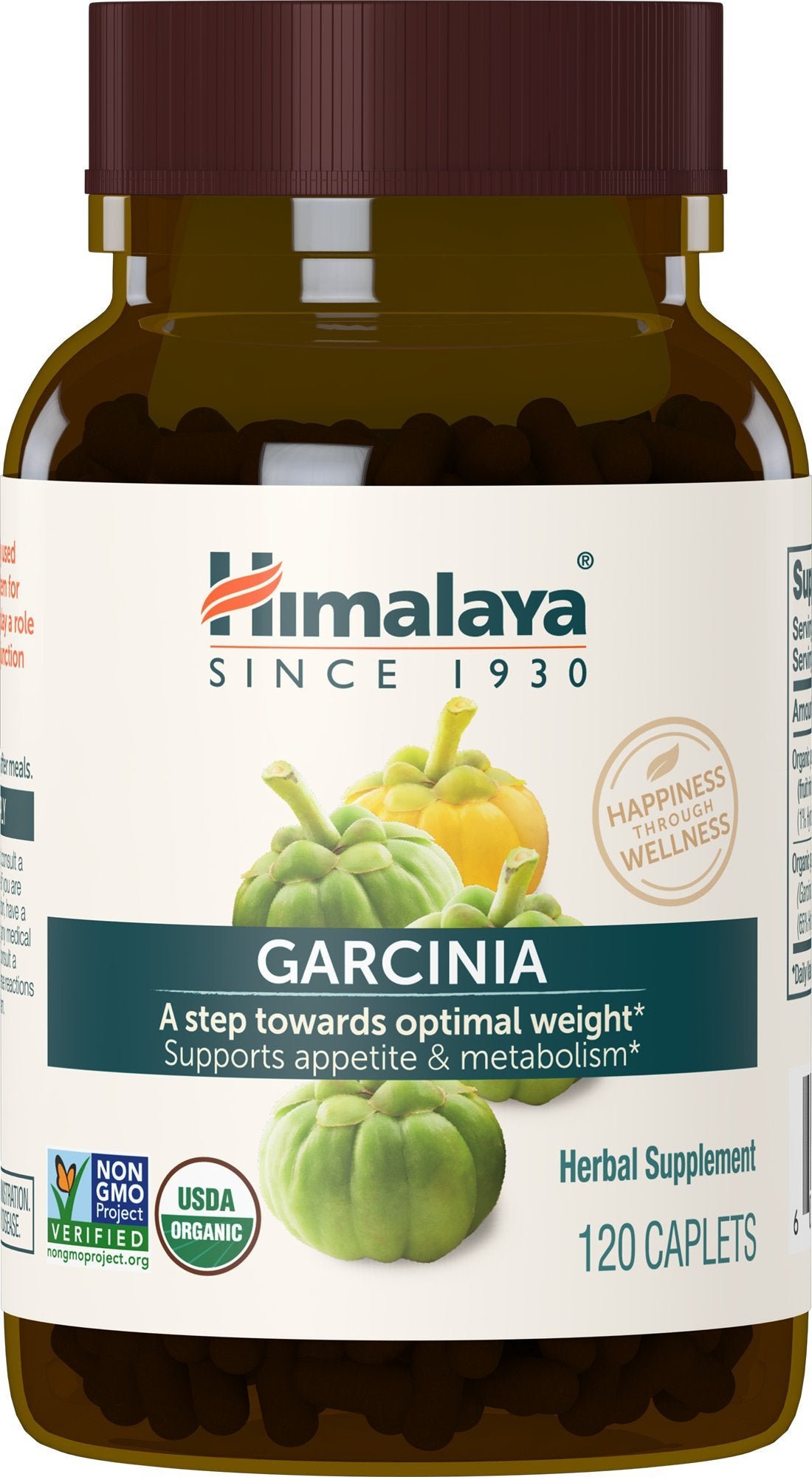 Himalaya Organic Garcinia Cambogia Supplement 600mg front view