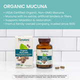 Himalaya Organic Mucuna Pruriens supplement caplets in a bowl