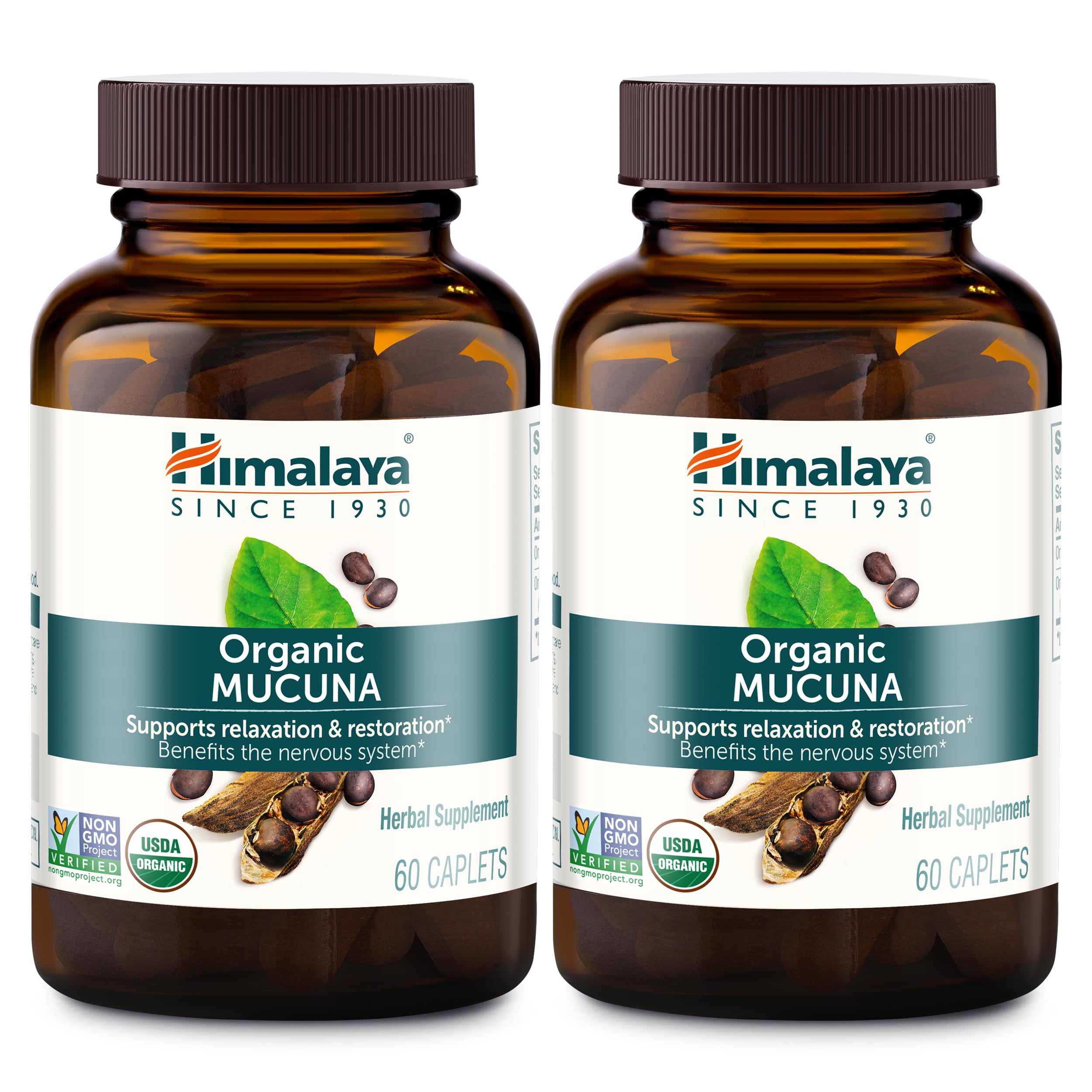 Himalaya Organic Mucuna Pruriens supplement front view packaging