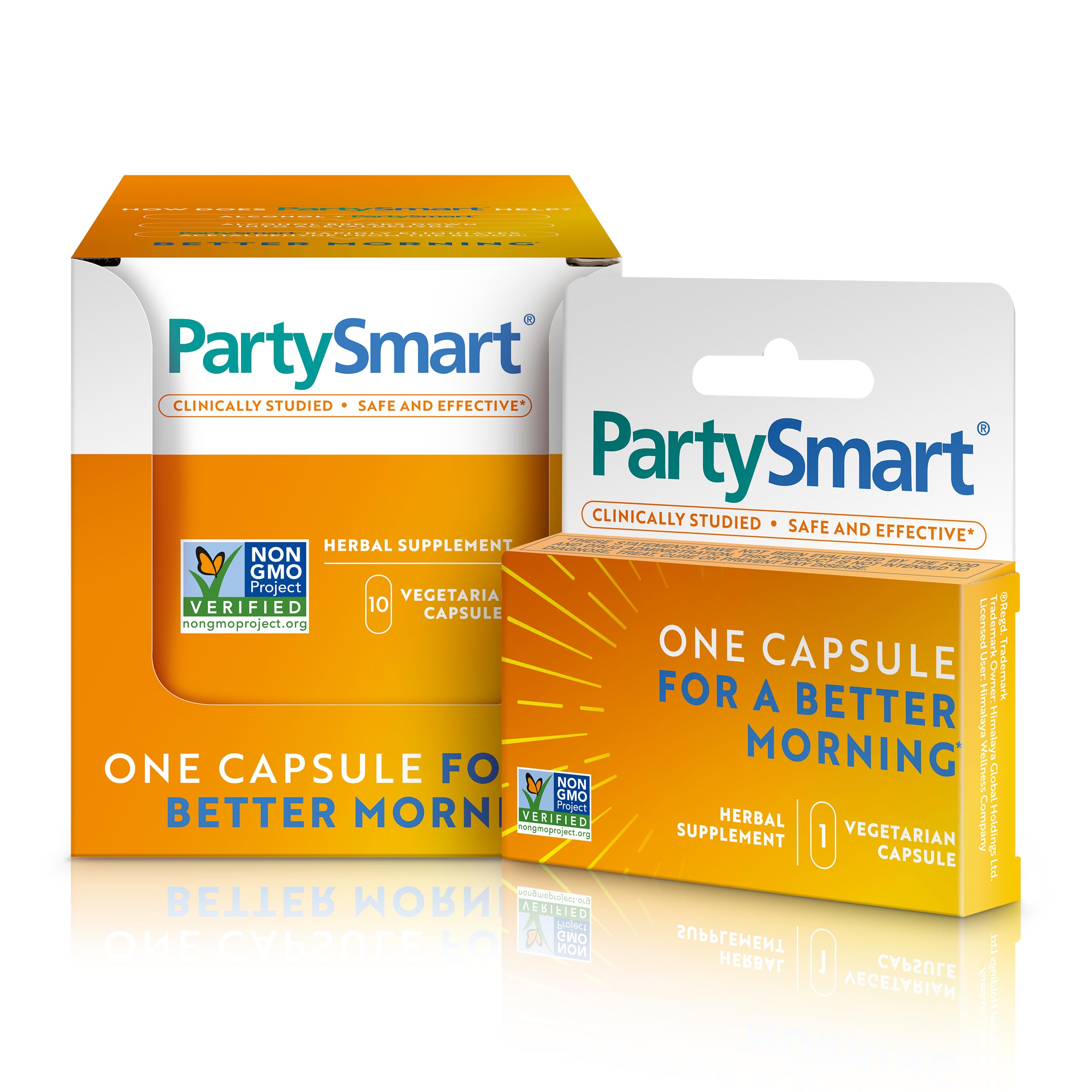 Himalaya PartySmart Capsules front view with packaging