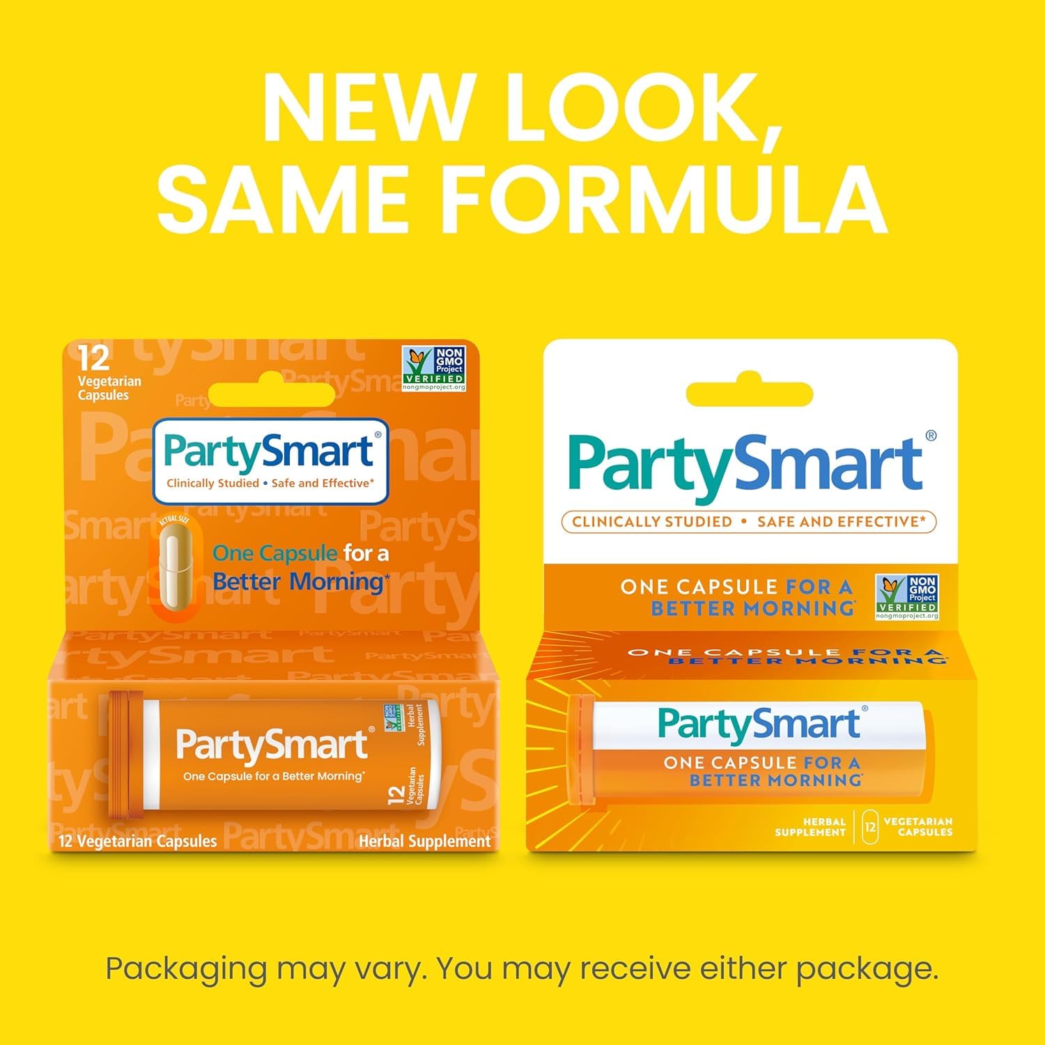 Himalaya PartySmart Capsules open tube showing capsules inside