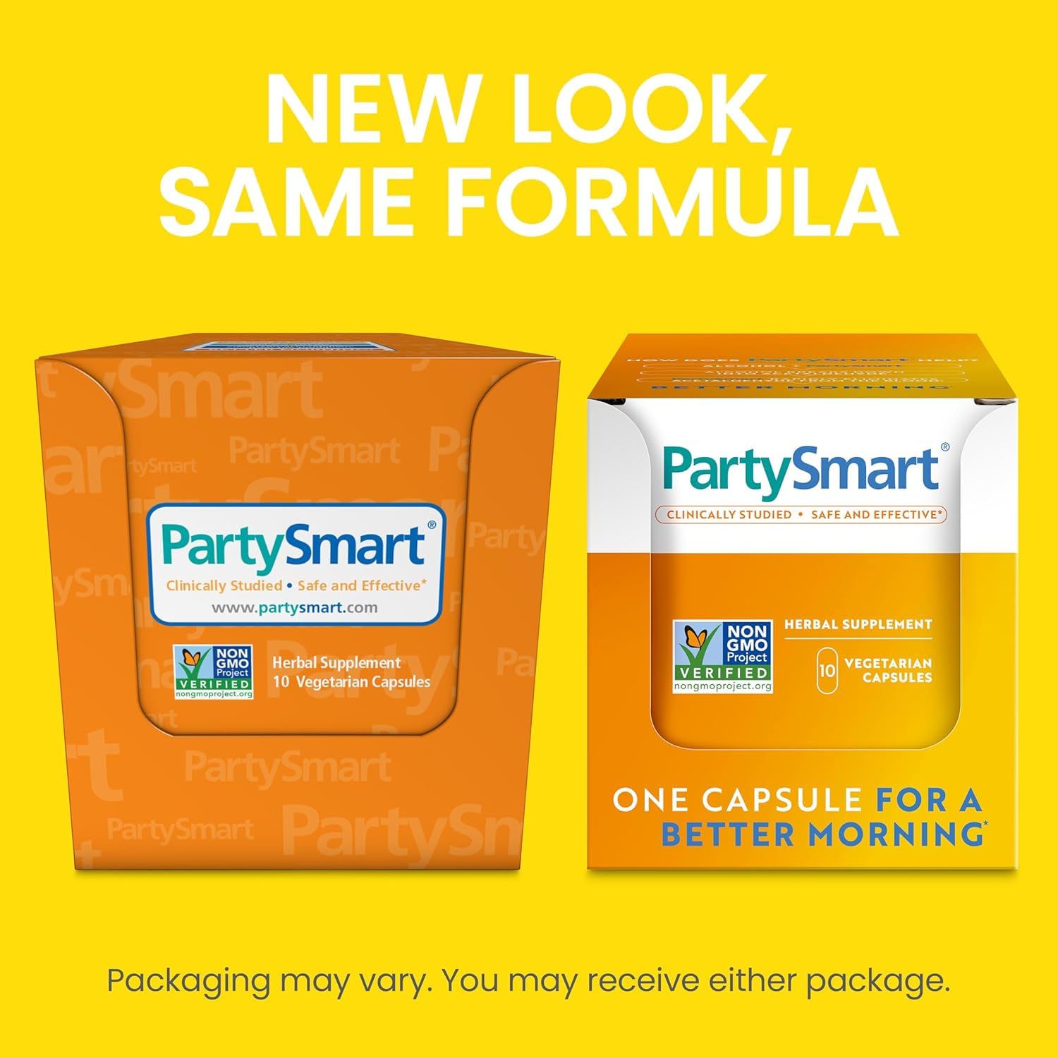 Himalaya PartySmart Capsules with a glass of water