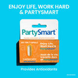 Himalaya PartySmart herbal supplement back view with ingredients