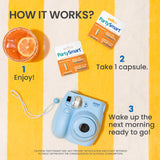 Himalaya PartySmart herbal supplement opened blister pack