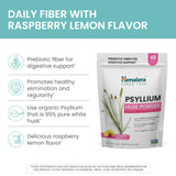 Himalaya Raspberry Lemon Psyllium Husk Powder mixed in a glass