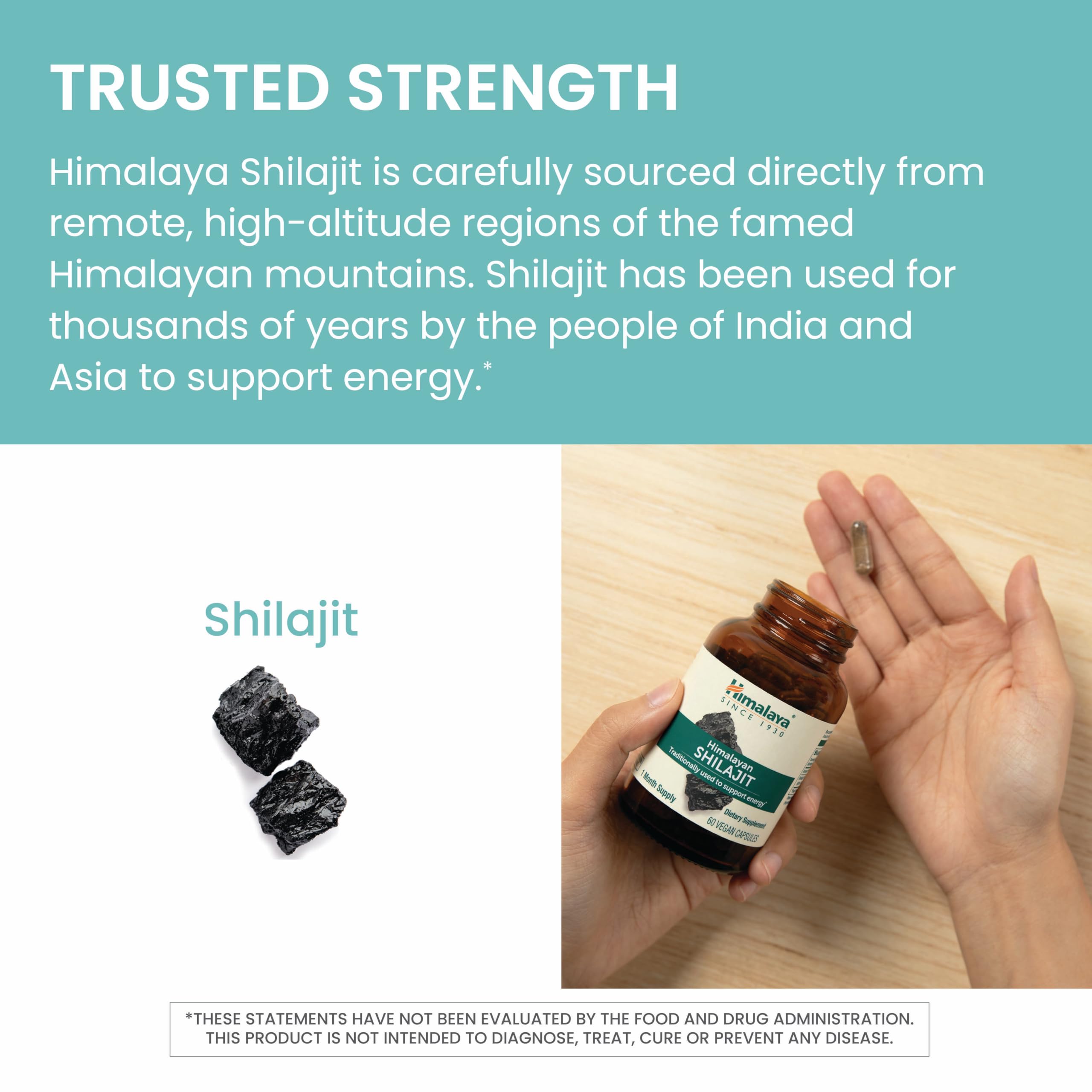 Himalaya Shilajit Capsules alongside other herbal supplements
