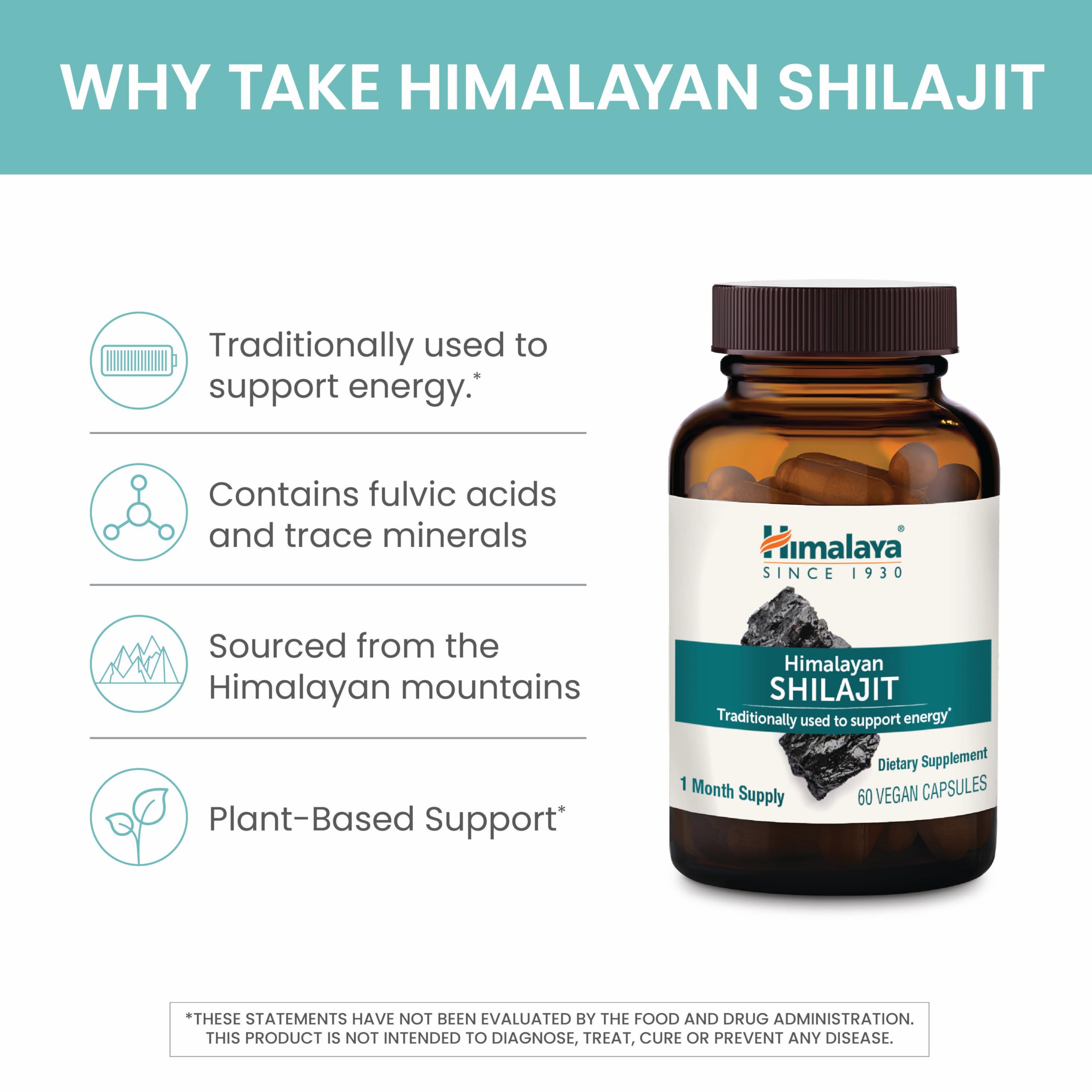 Himalaya Shilajit Capsules displayed on a wooden table