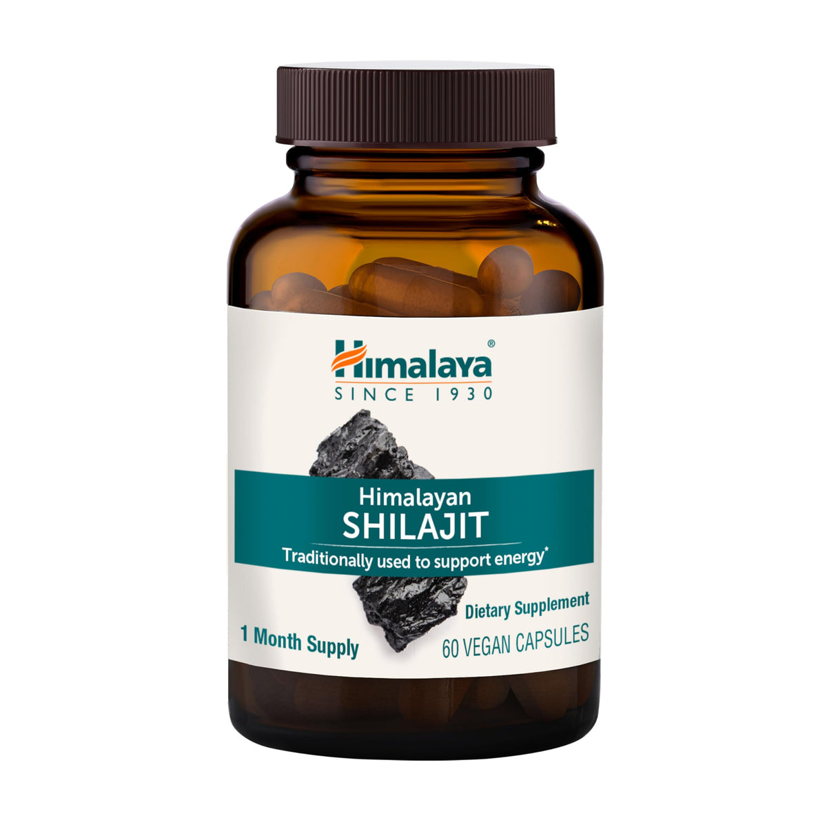 Himalaya Shilajit Capsules front view with packaging