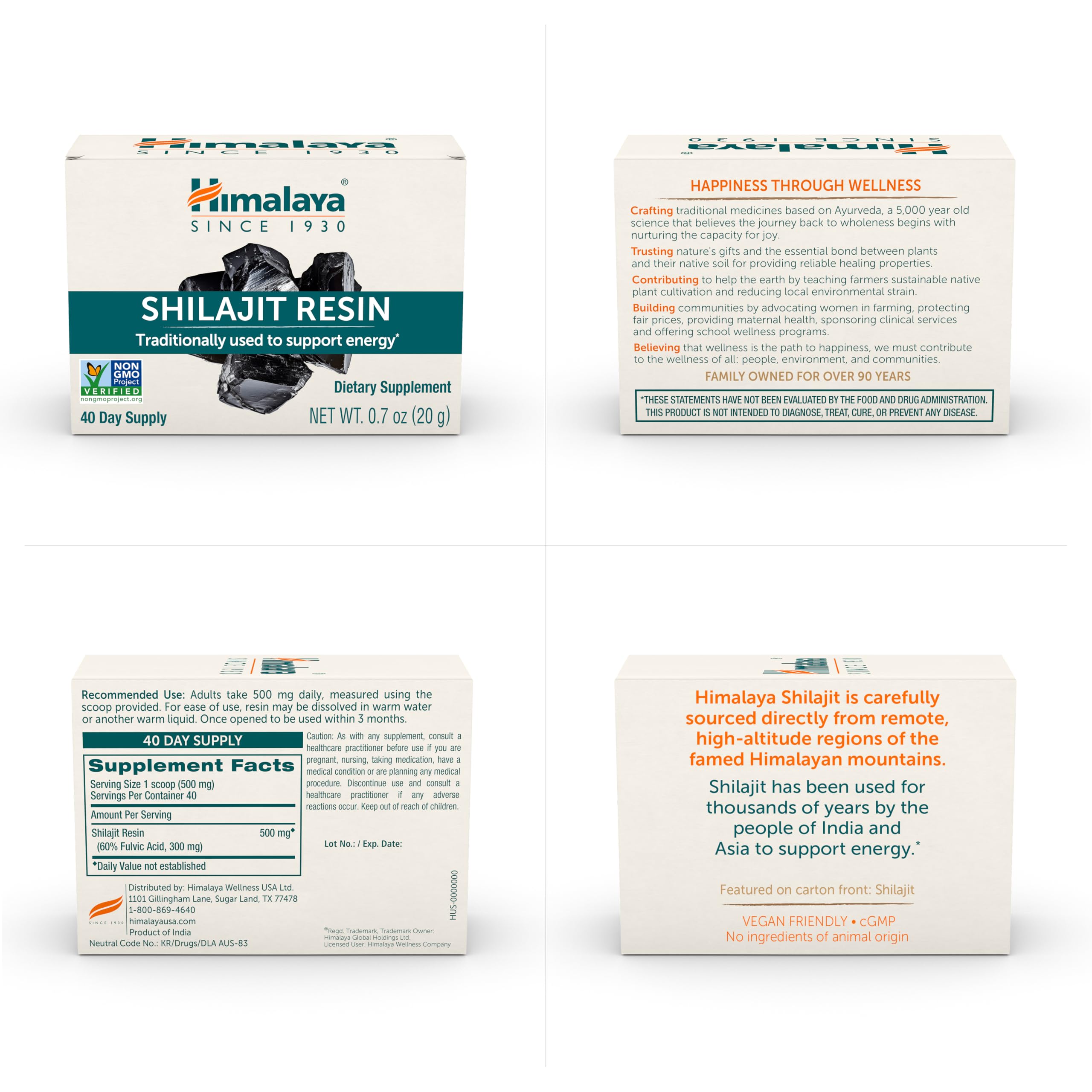 Himalaya Shilajit Resin 500mg product details