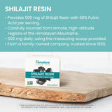 Himalaya Shilajit Resin 500mg scoop and resin