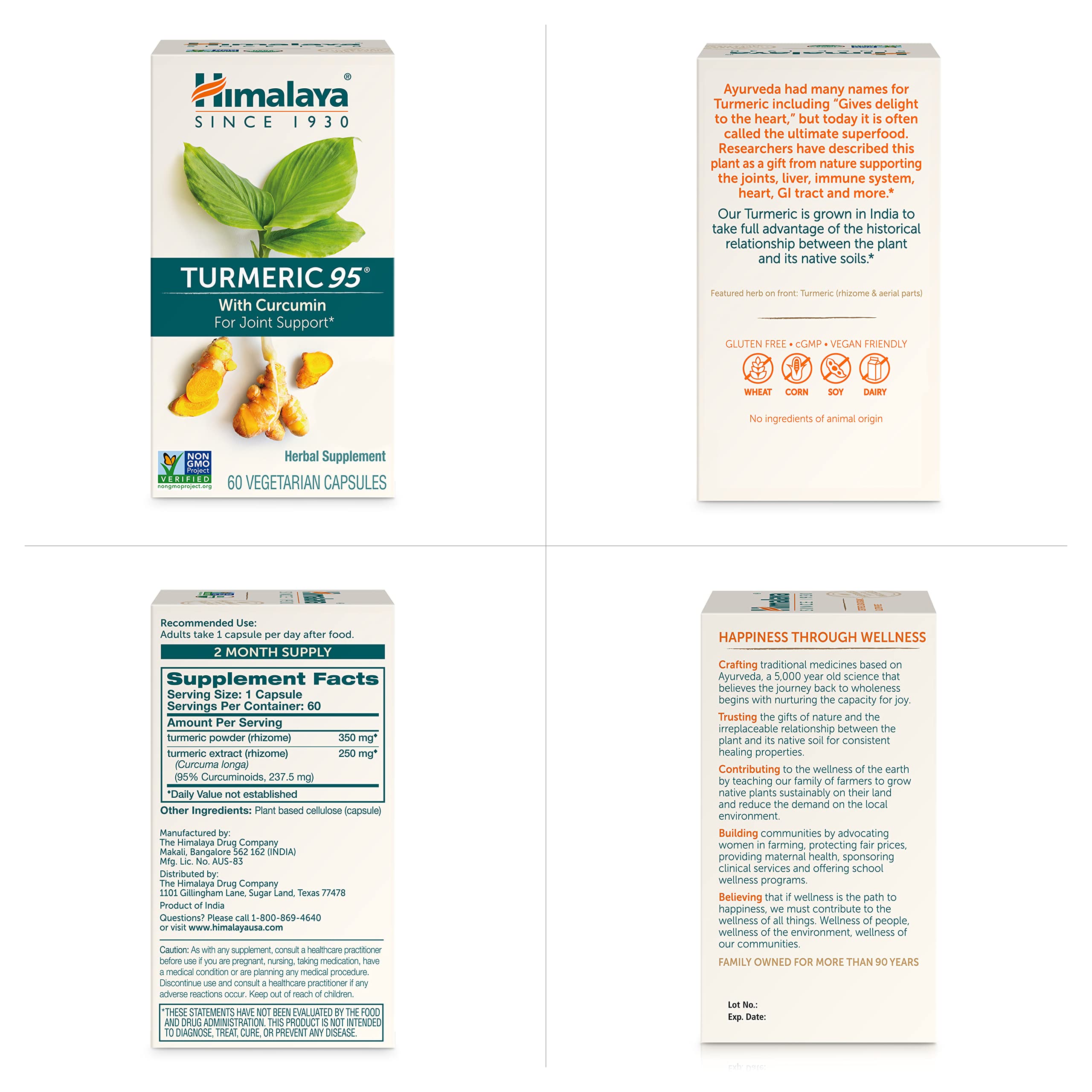 Himalaya Turmeric 95 capsules with a measuring spoon