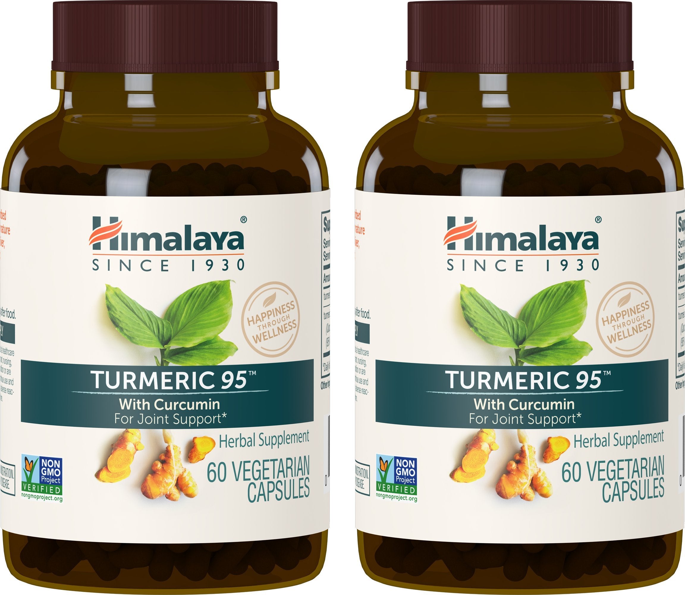 Himalaya Turmeric 95 Herbal Supplement front view with packaging