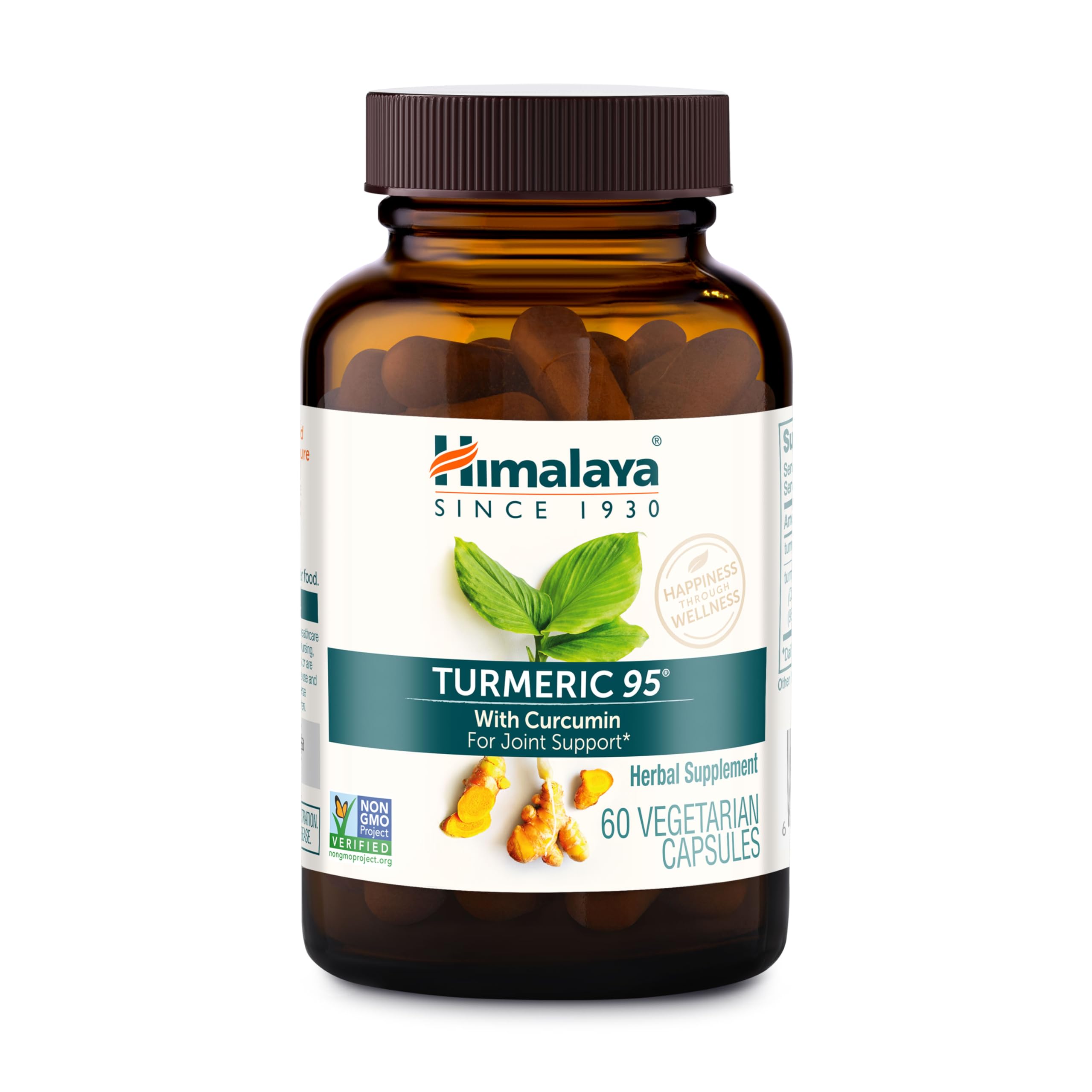 Himalaya Turmeric 95 Joint Support Supplement 60 capsules front view