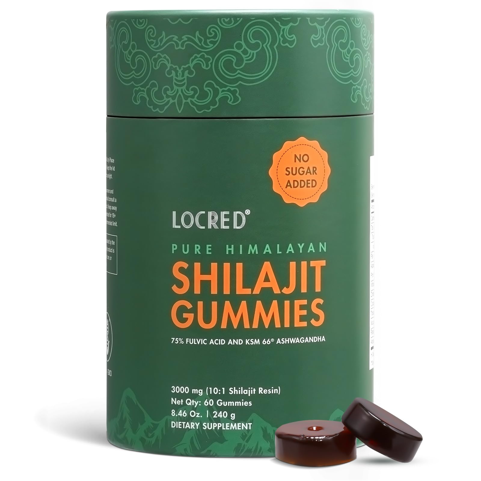 Himalayan Shilajit Gummies front view with packaging