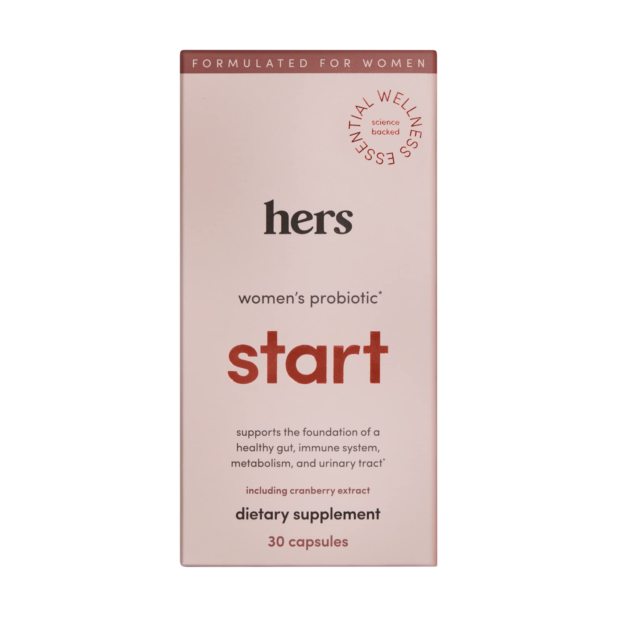 HIMS & HERS Start Probiotic Supplement 30 Capsules front view