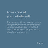 HIMS & HERS Start Probiotic Supplement in a lifestyle setting