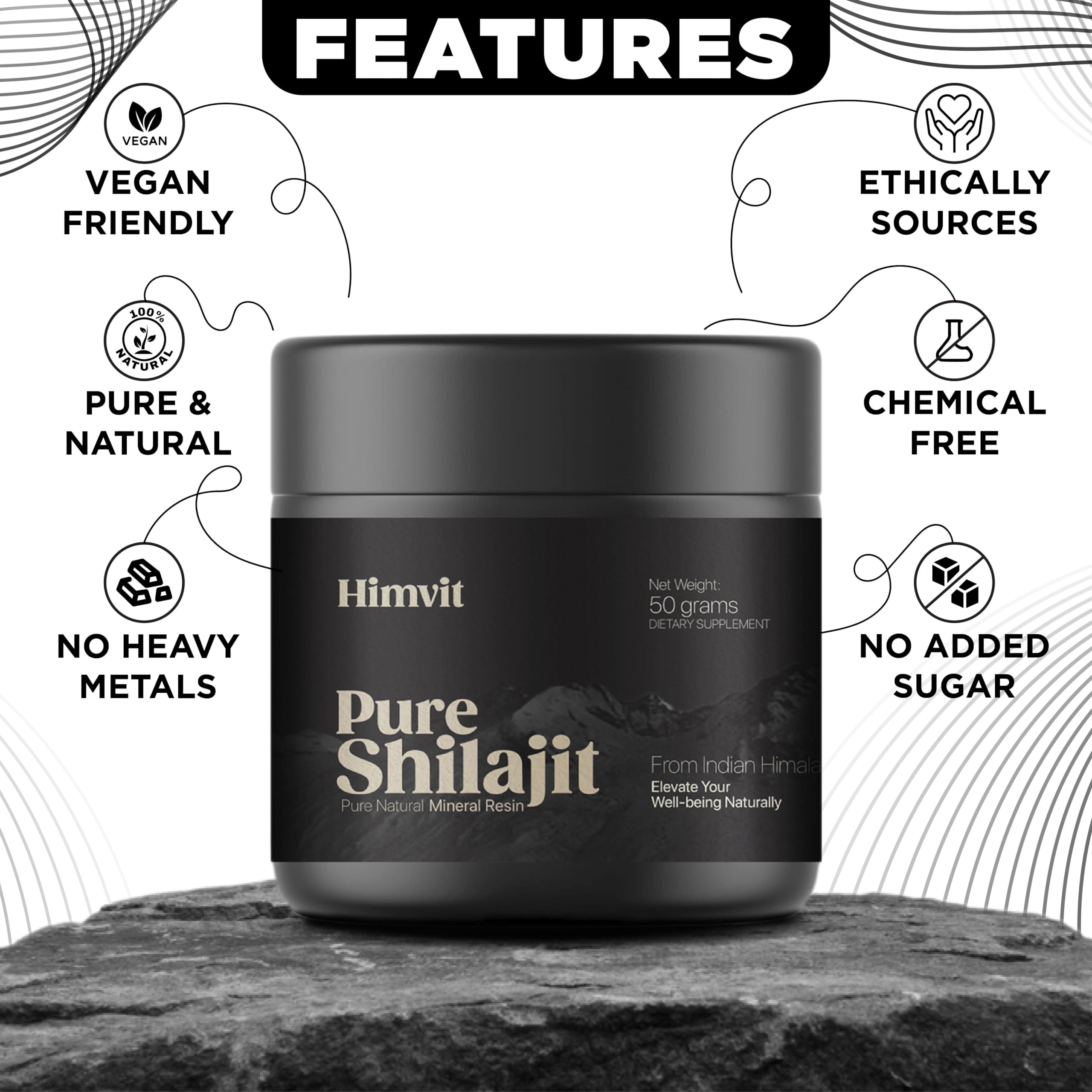himvit Pure Himalayan Shilajit Resin ingredients list