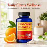 HINI Liposomal Vitamin C 500mg bottle with ingredients list