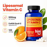 HINI Liposomal Vitamin C 500mg capsules with measuring spoon