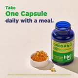 HINI Oregano Oil Softgels side view of bottle