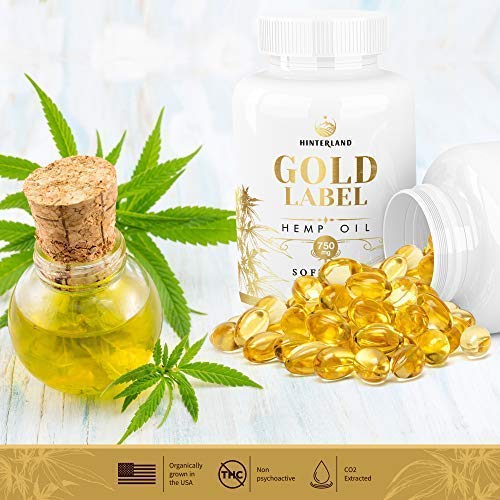 Hinterland Verlag Omega 3-6-9 softgels showing dosage information
