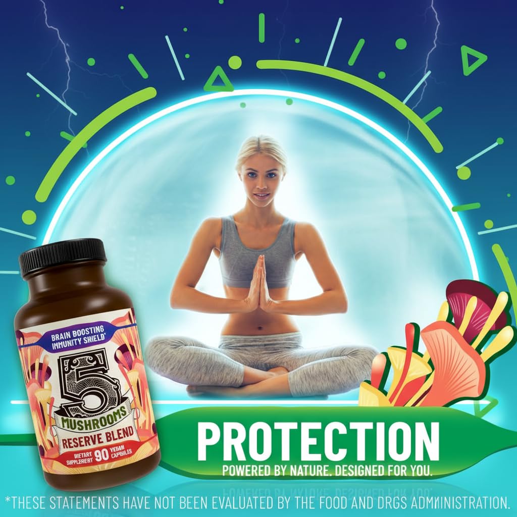 Hippie Farms All Natural Mushroom Supplement on a wooden table