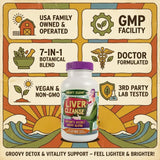 Hippie Farms Milk Thistle Capsules lifestyle scene with natural background