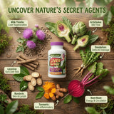 Hippie Farms Milk Thistle Capsules side view showing ingredients