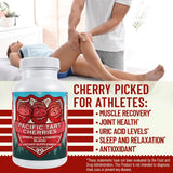 Hippie Farms Tart Cherry Capsules 45g with fresh cherries
