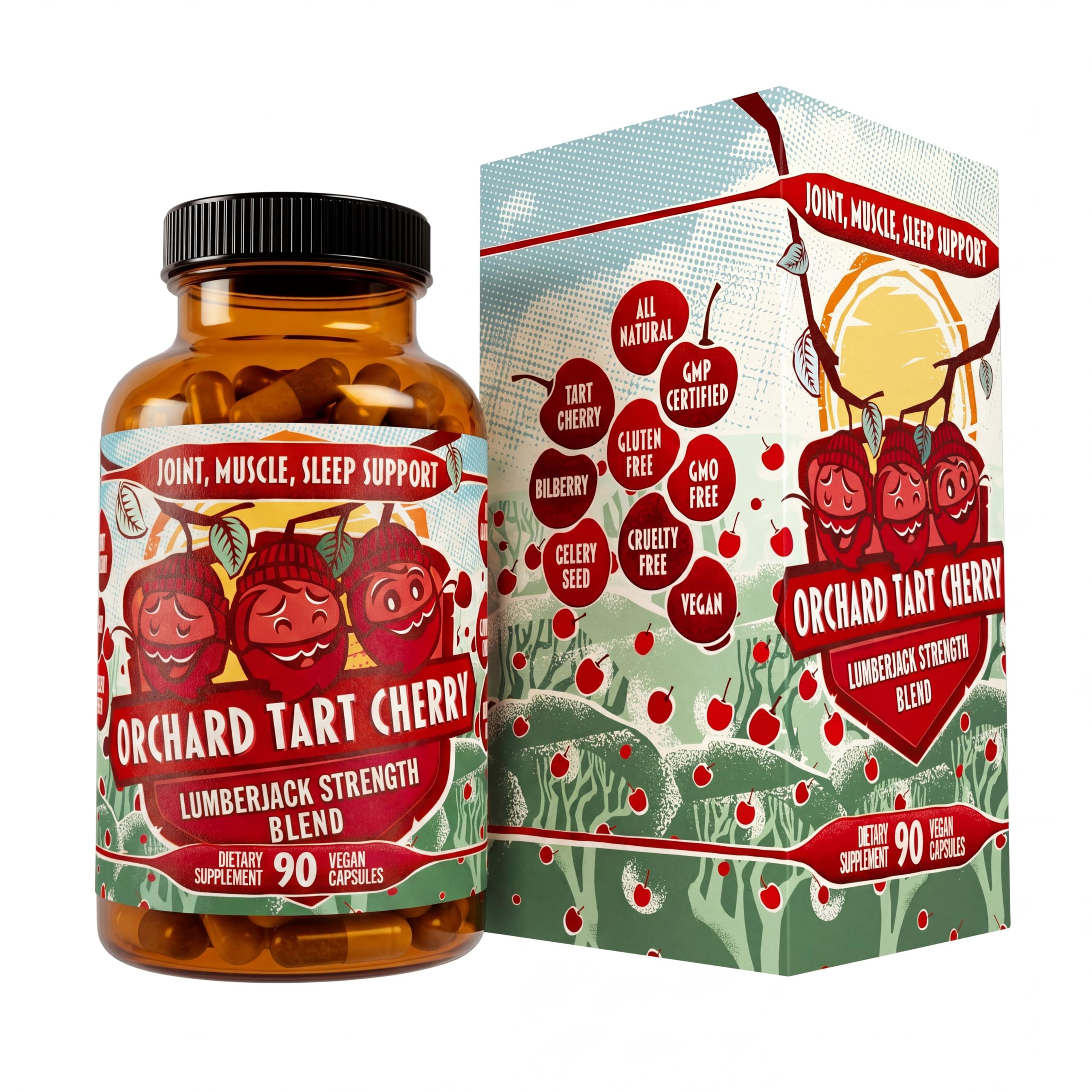 Hippie Farms Tart Cherry Capsules bottle front view