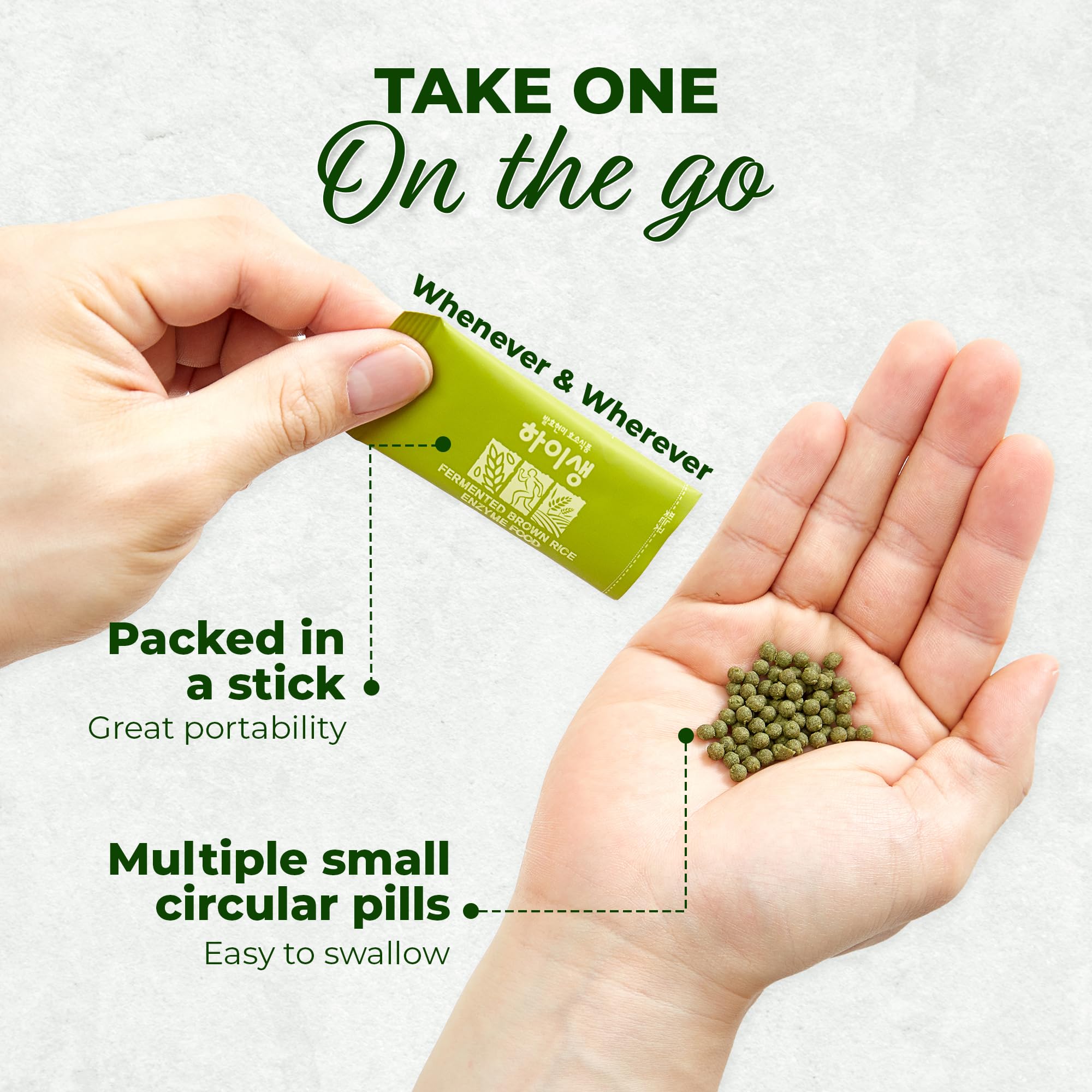 HISAENG Multi-Enzyme Supplement stick packet opened with granules
