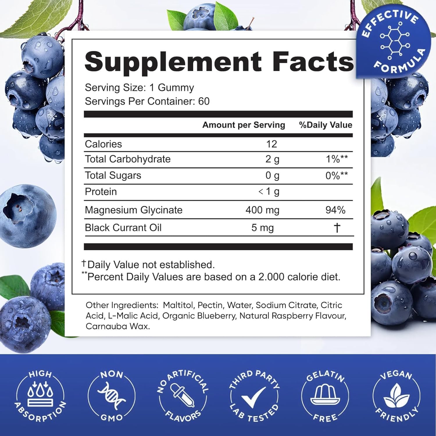 HISOKOI Magnesium Gummies 400mg side view showing gummy texture