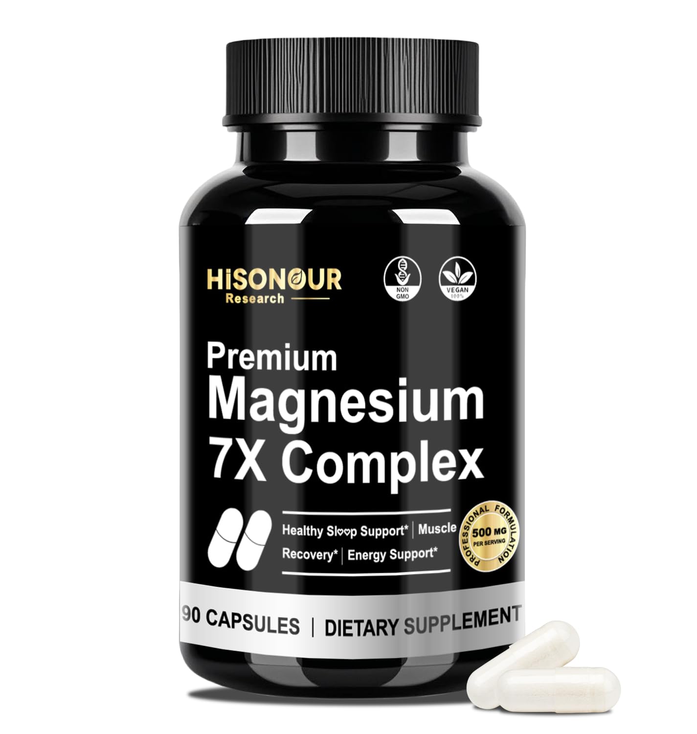 Hisonour Research Magnesium Complex 120 Capsules front view