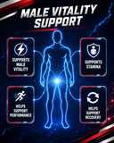 Hisunmer Men's Energy Support Capsules side view of bottle