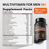 HiWell Absorfyx Men's 50+ Multivitamins opened bottle showing capsules