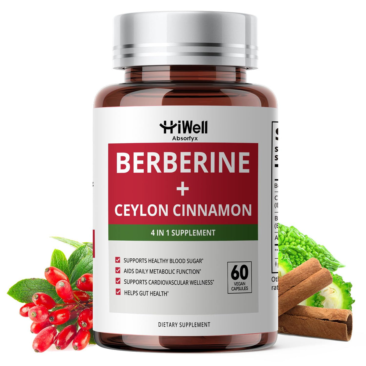 HiWell Cinnamon Supplement 4-in-1 Complex front view