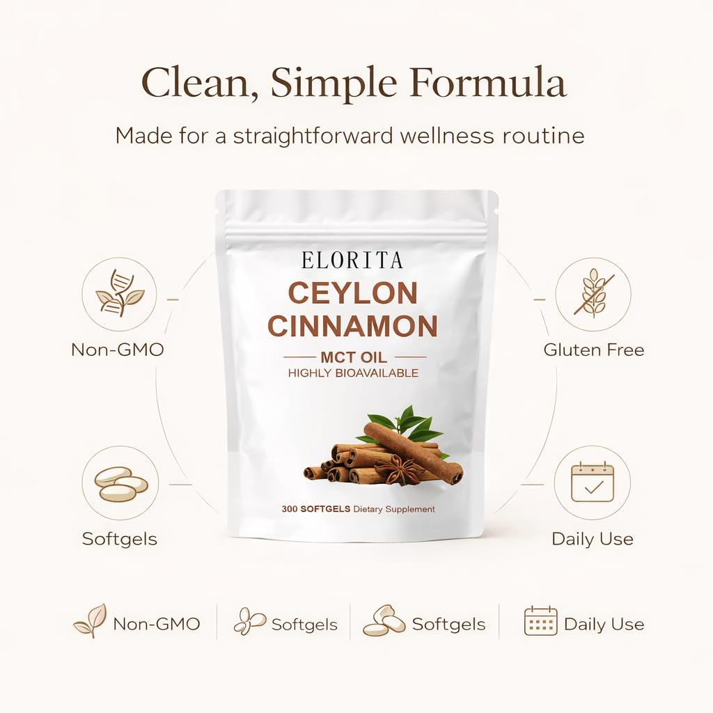 HKJHKJ True Ceylon Cinnamon Softgels open bottle with softgels