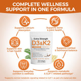 Hlonns Vitamin D3 & K2 softgel with triple magnesium