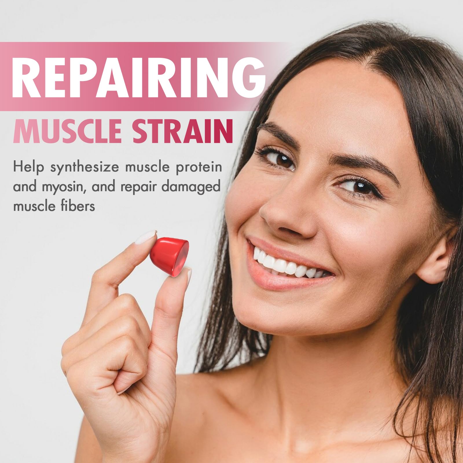HMone Creatine Gummies with a background of fitness equipment