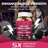 HMone Creatine Gummies with a measuring scoop